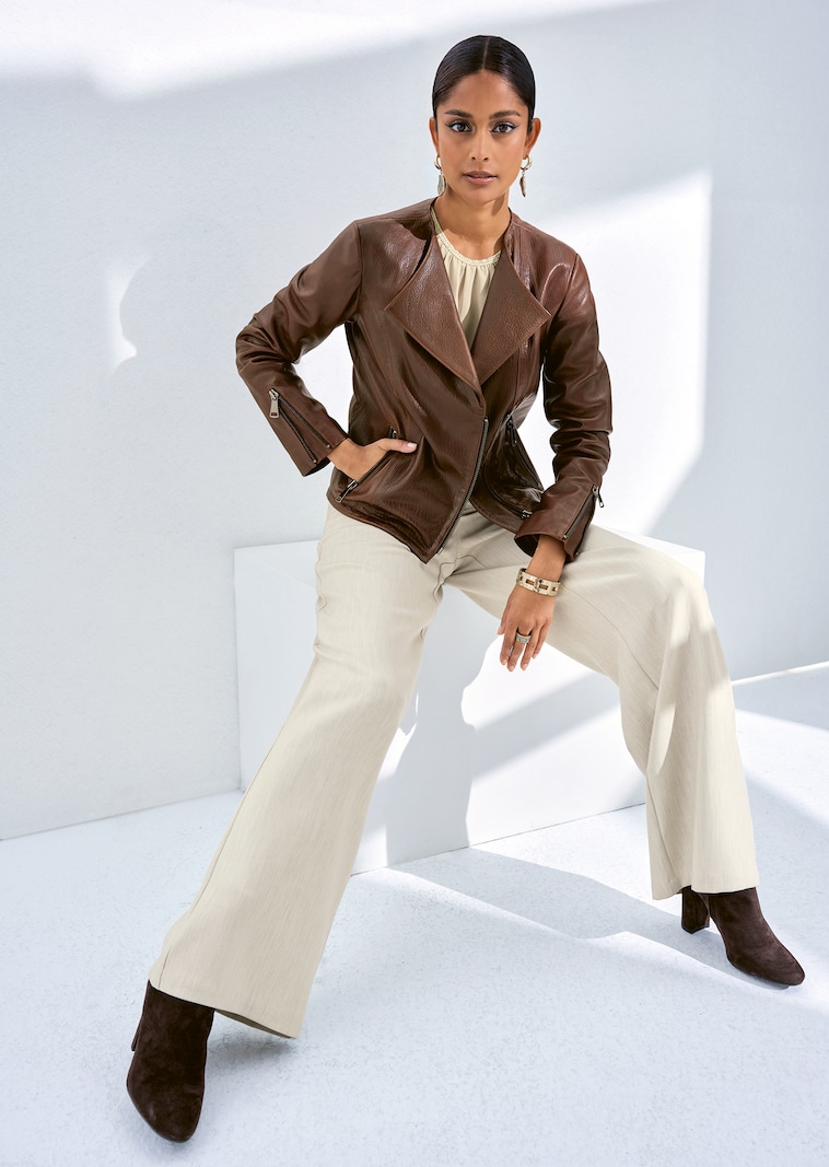 Lederjacke im Biker-Style