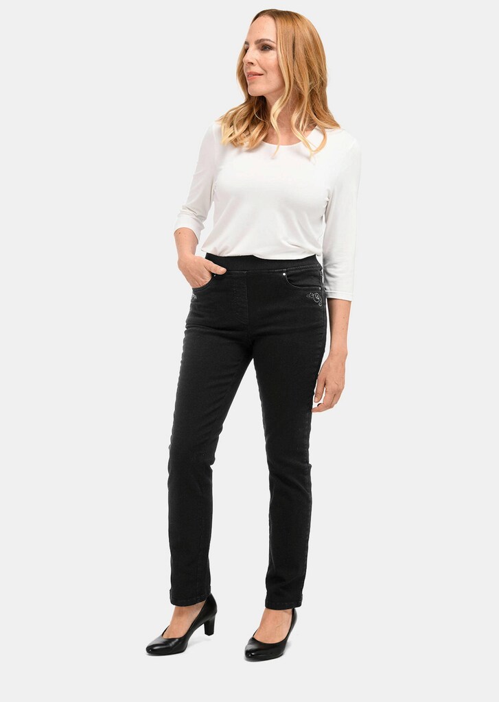 Jeans LOUISA met elastische jersey tailleband 1