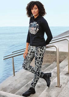 Bedrucktes Sweatshirt mit Glanzakzenten thumbnail 7