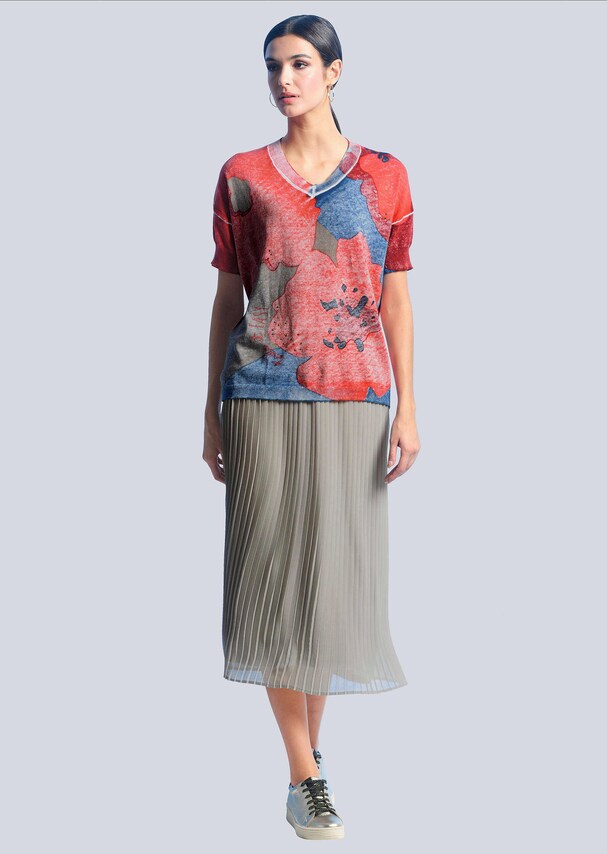 Druckpullover mit floralem Druck 5