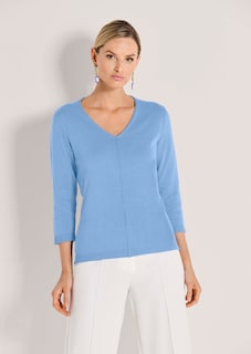 Baumwollpullover mit V-Ausschnitt thumbnail 1