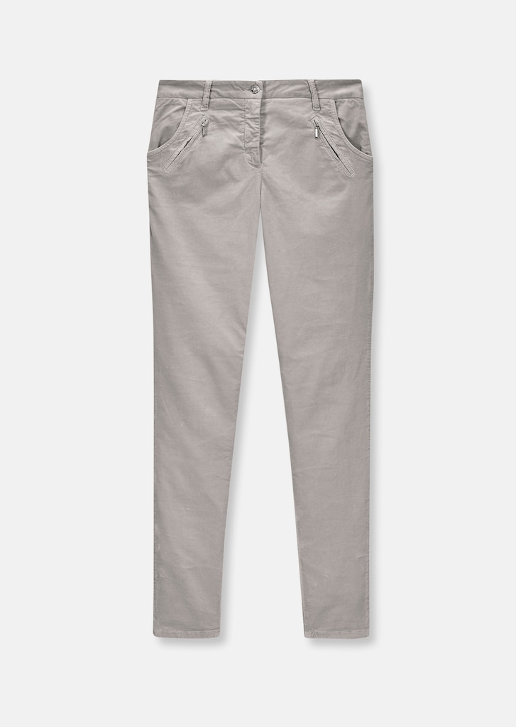 Sports velvet trousers in chino style 5
