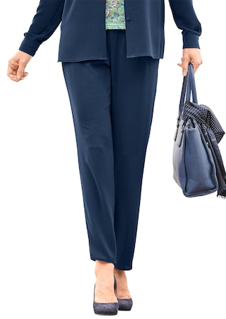 dunkelblau Soepele broek Louisa met elastische tailleband