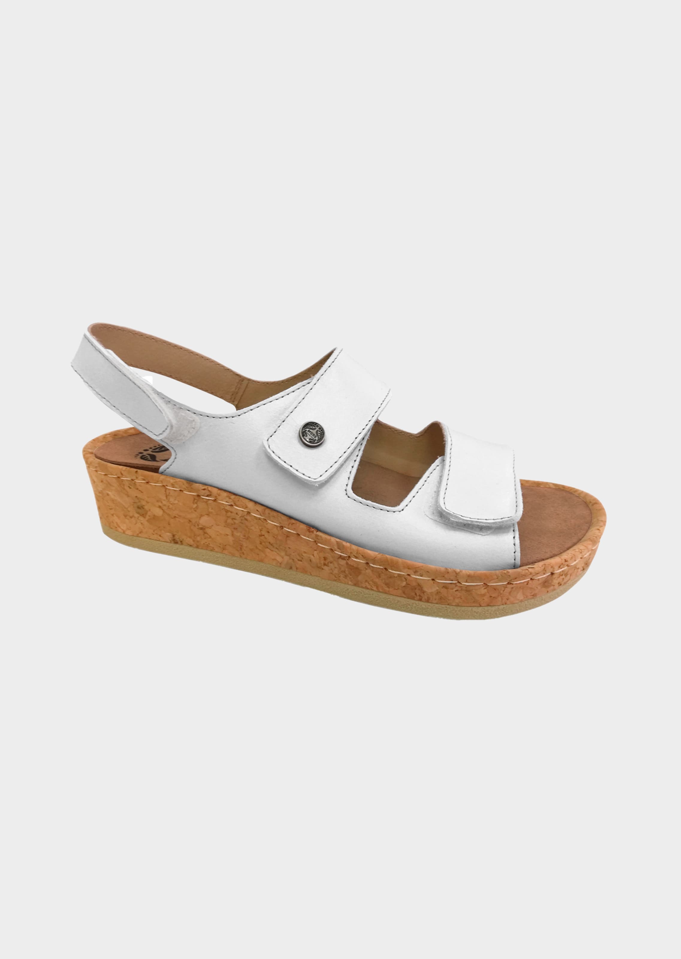 Sandales avec lanière velcro réglable - blanc - Gr. 39 de Goldner Fashion