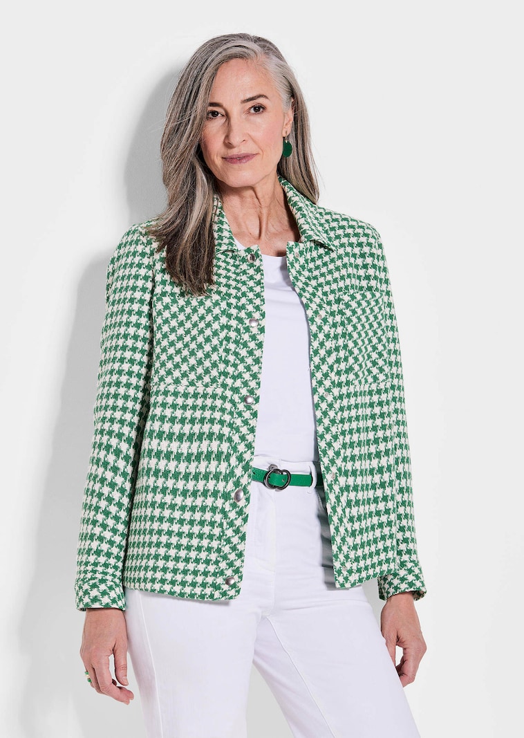 Jacke im Hahnentrittmuster