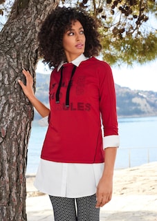 Bedrucktes Sweatshirt mit Tunnelzug thumbnail 2