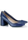 Escarpins en cuir à talons bloc thumbnail 1