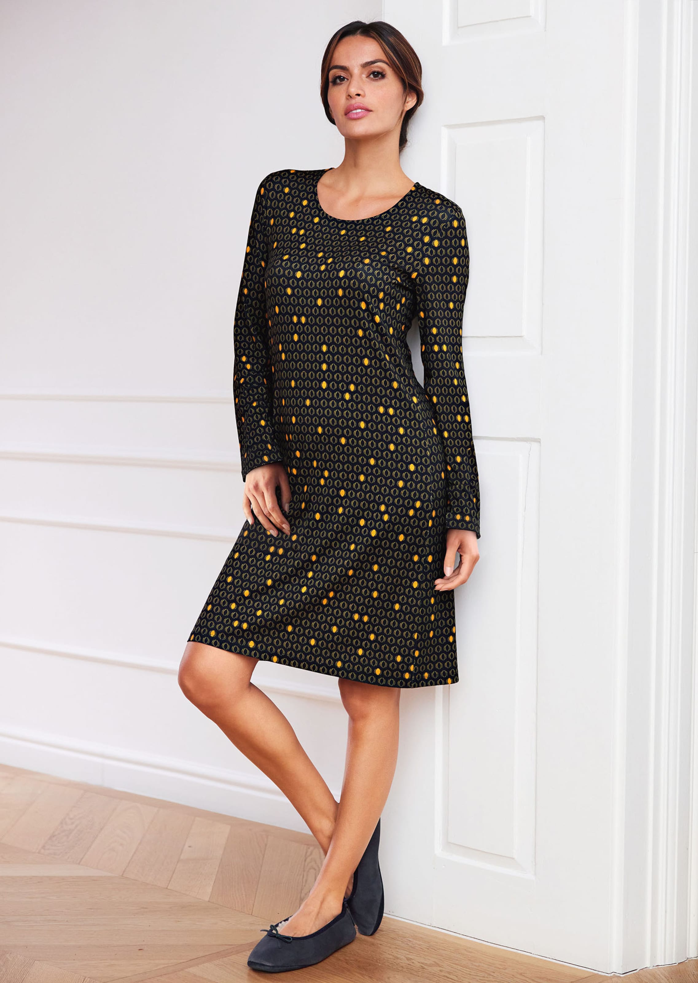 Bedrucktes Sleepshirt mit langem Ärmel