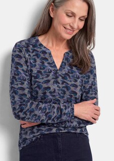 Pflegeleichte Jerseybluse mit All-Over-Print thumbnail 4