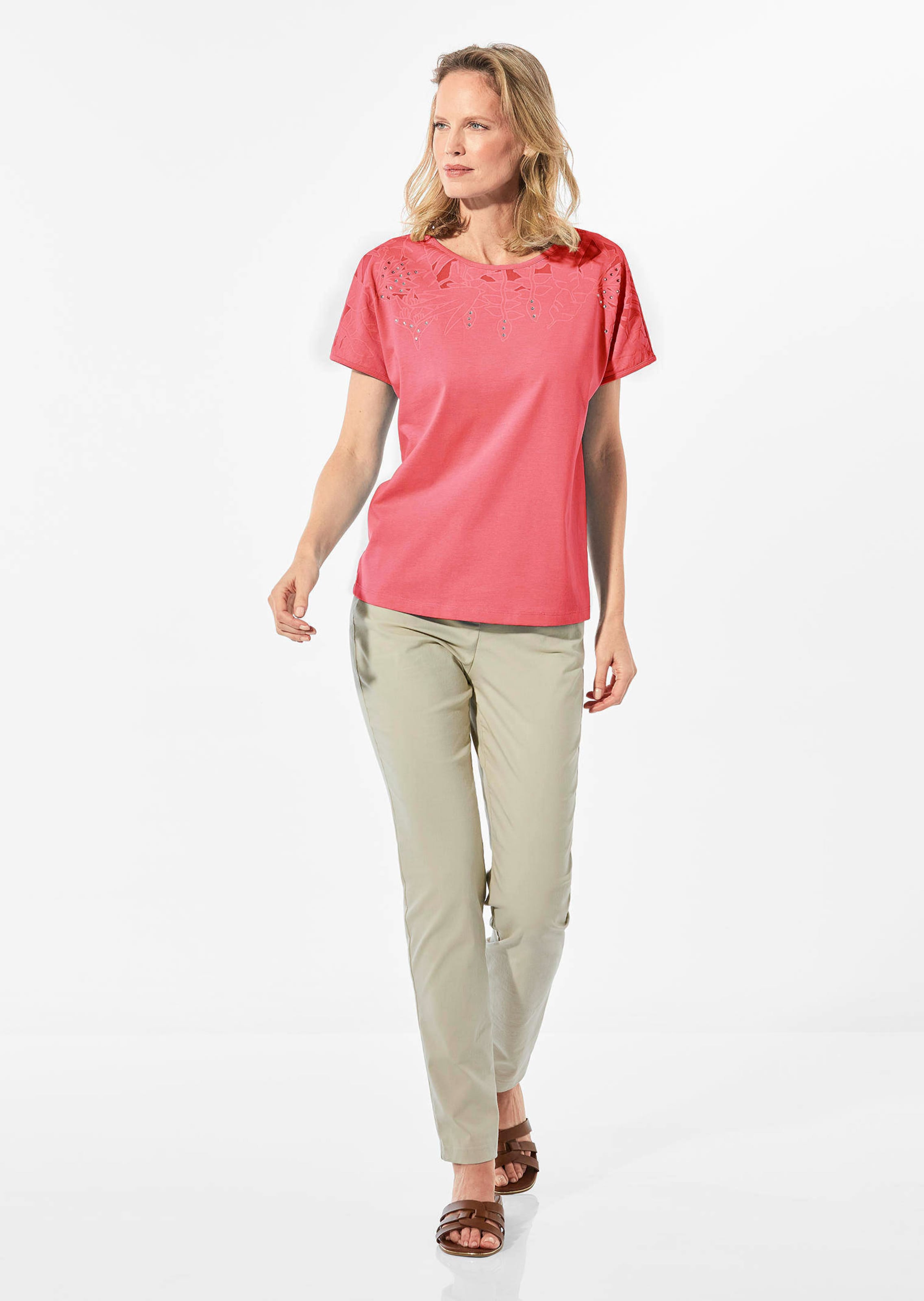 T-shirt en tissu dévoré - fuchsia - Gr. 23 de Goldner Fashion