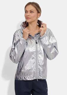 Zilverkleurig glanzende blousonjas thumbnail 5