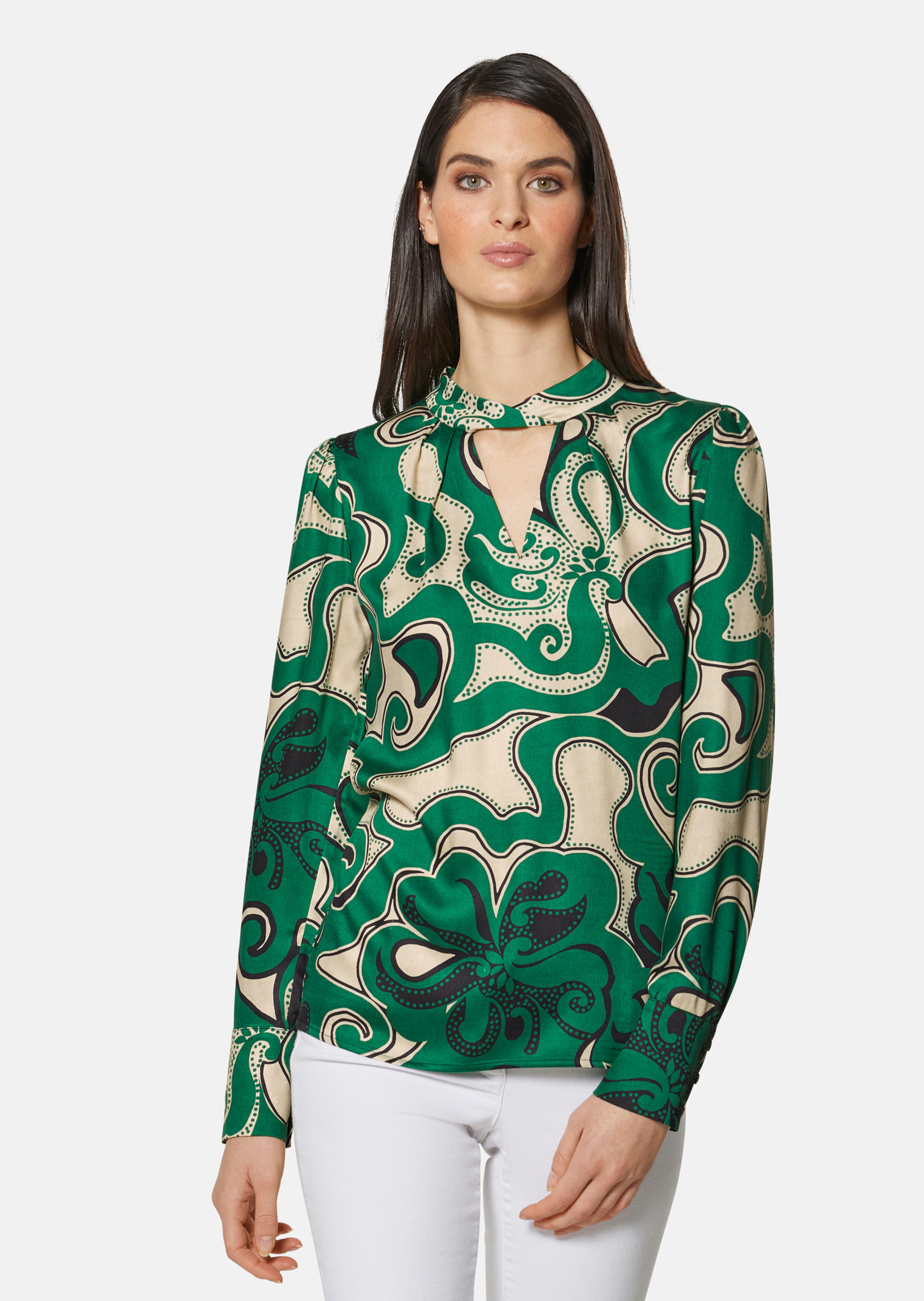Bluse mit grafischem Muster