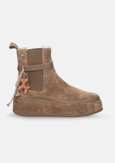 Boots van suède met plateauzool thumbnail 4