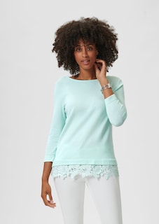 Jumper with lace hem thumbnail 1