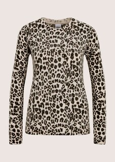 Kaschmirpullover mit Leopardenmuster thumbnail 6