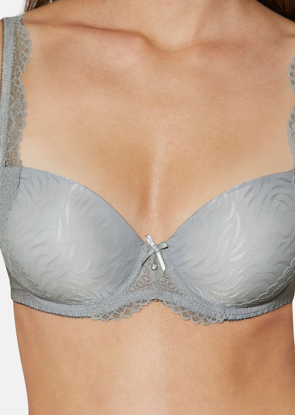 Jumper bra with elegant jacquard pattern and lace 4
