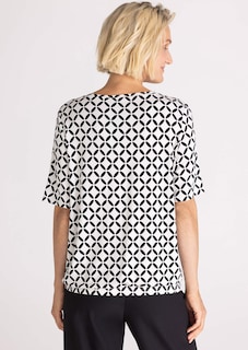 T-shirt en jersey avec base élastique et nœud décoratif thumbnail 3