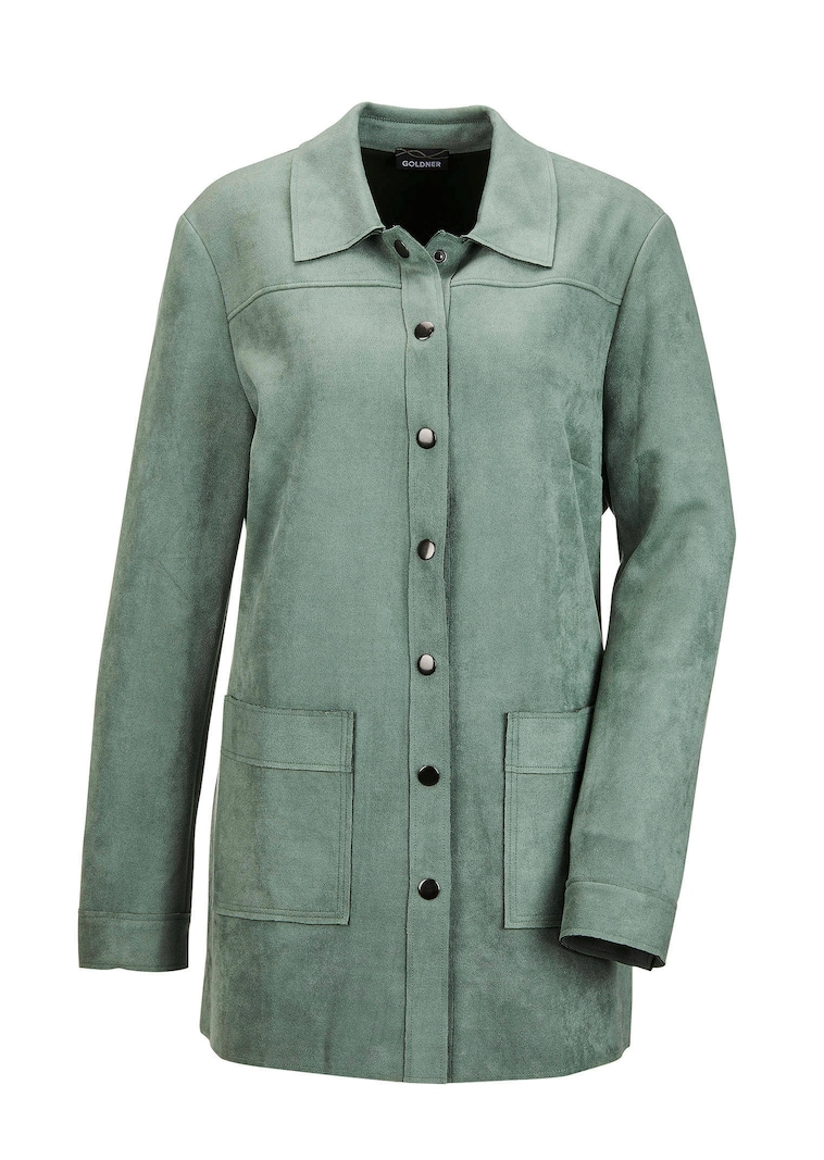 Manteau court, aspect velours