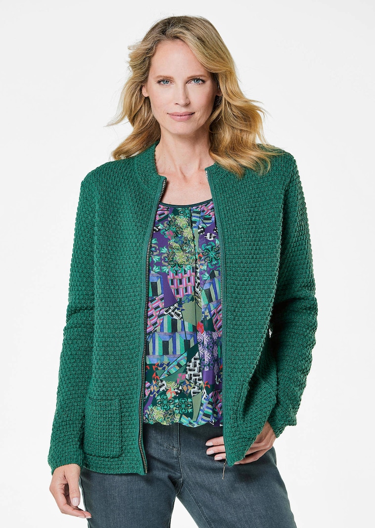Strickjacke mit 3D-Effekt-Struktur