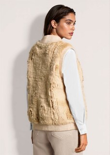 Gilet en fourrure synthétique avec col montant thumbnail 3