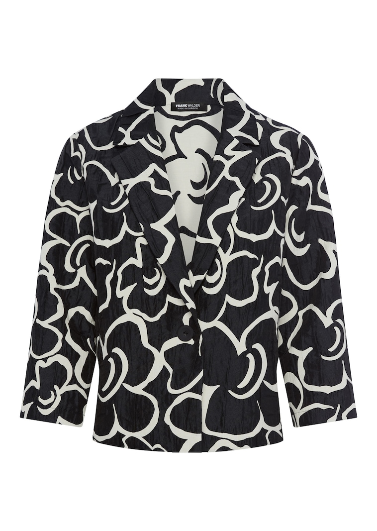 Blazer van glanzend jacquardmateriaal