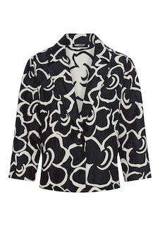 Blazer van glanzend jacquardmateriaal thumbnail 4