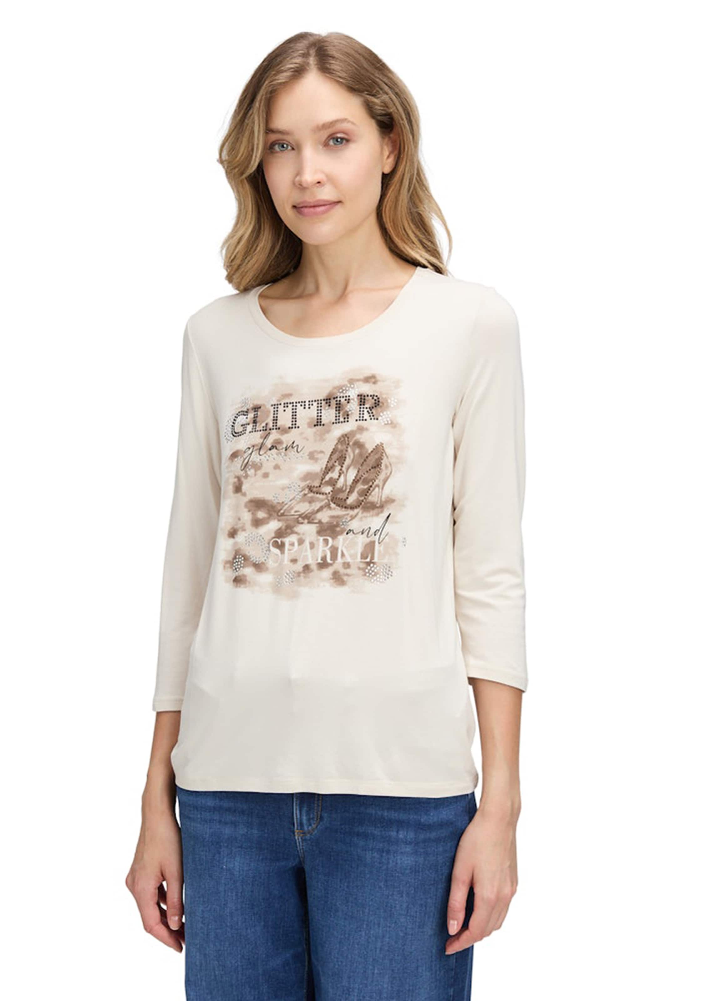 T-shirt en jersey orné de pierres scintillantes