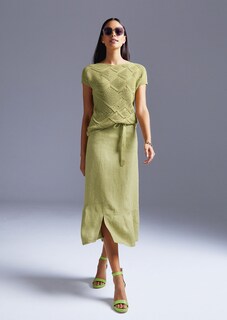 Kurzarm-Pullover mit Wellenstruktur thumbnail 7