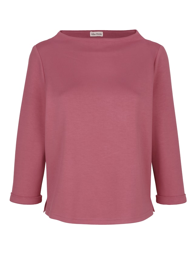 Shirt mit fixiertem Krempelaufschlag