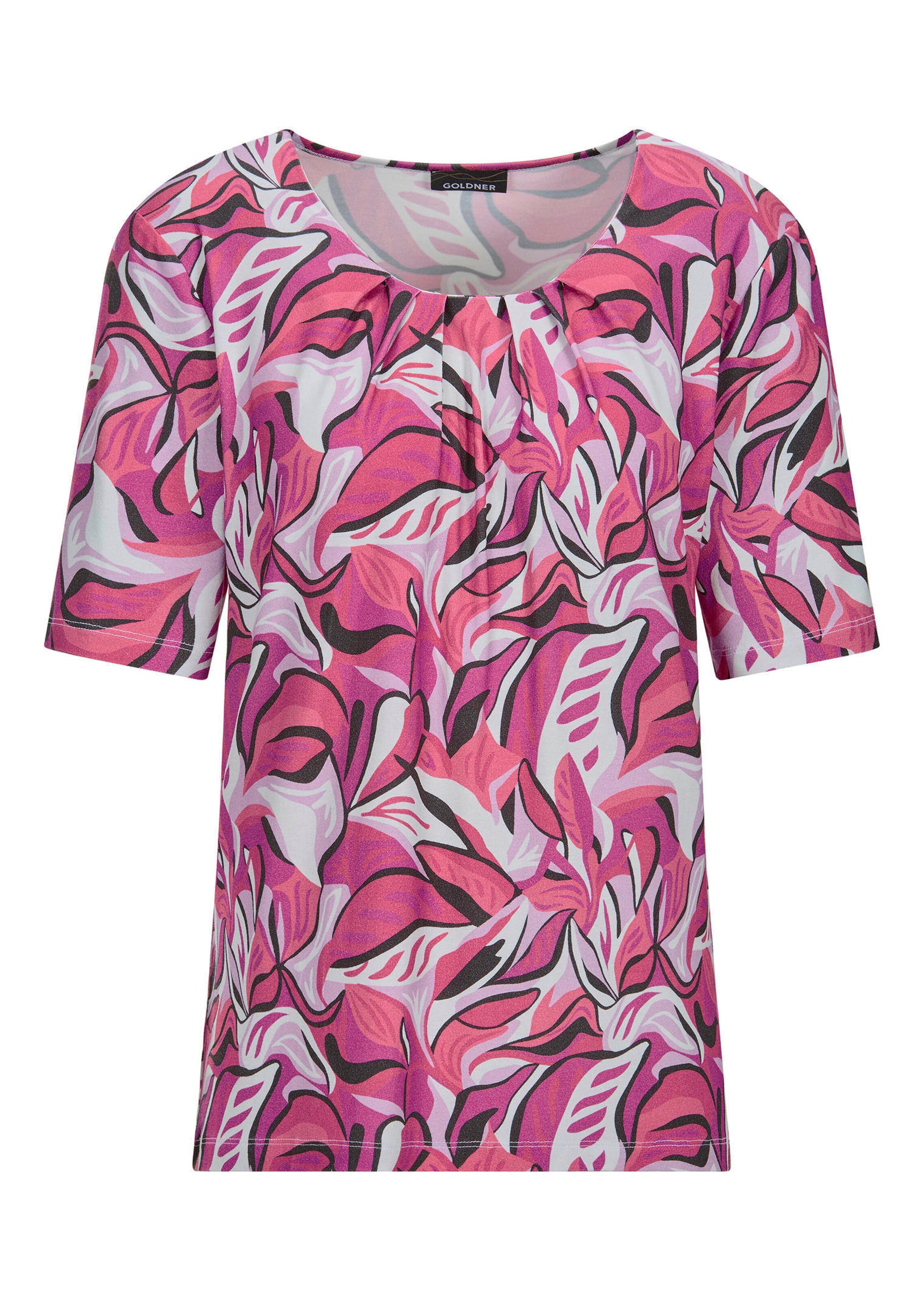 Jersey-Shirt mit Blätterprint