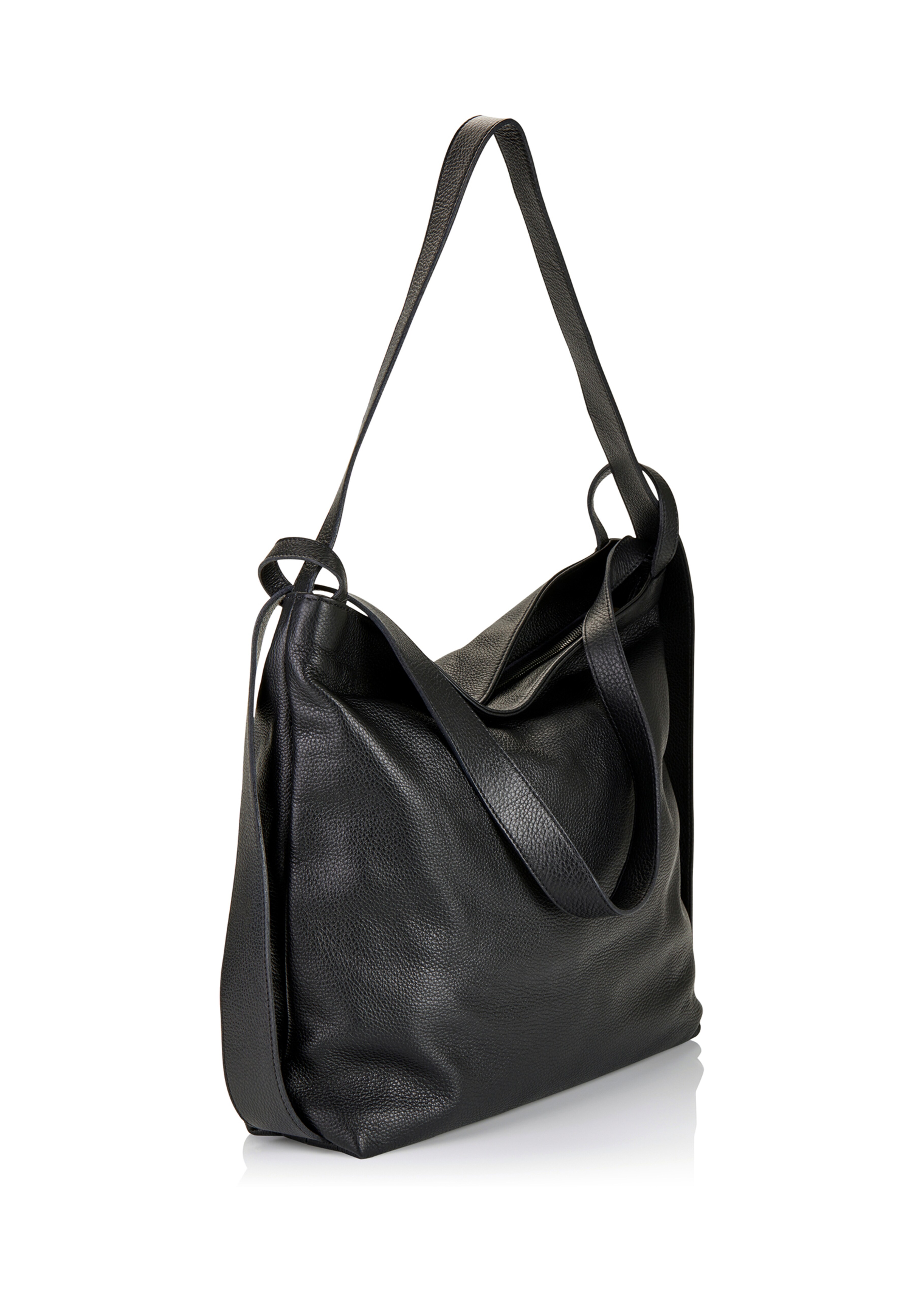 Ledertasche in Beutelform