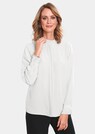 Blouse met ronde hals, opstaande kraag en geplooide manchetten thumbnail 1