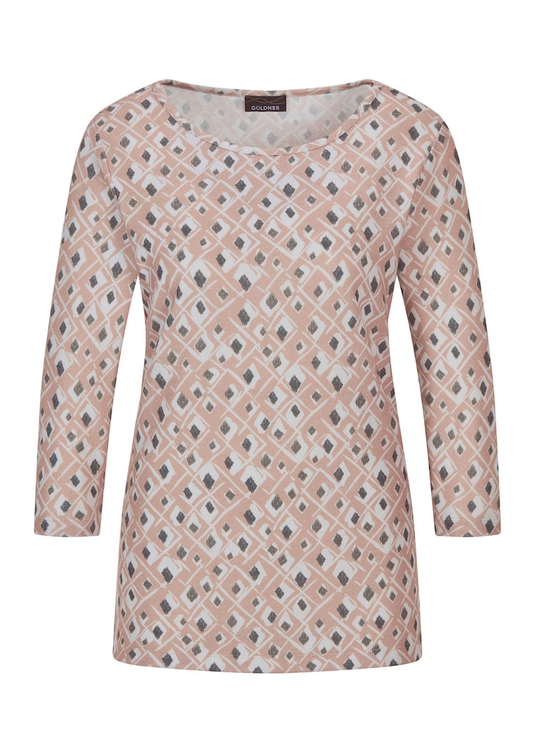 Kuviollinen paita pehmeää jerseytä