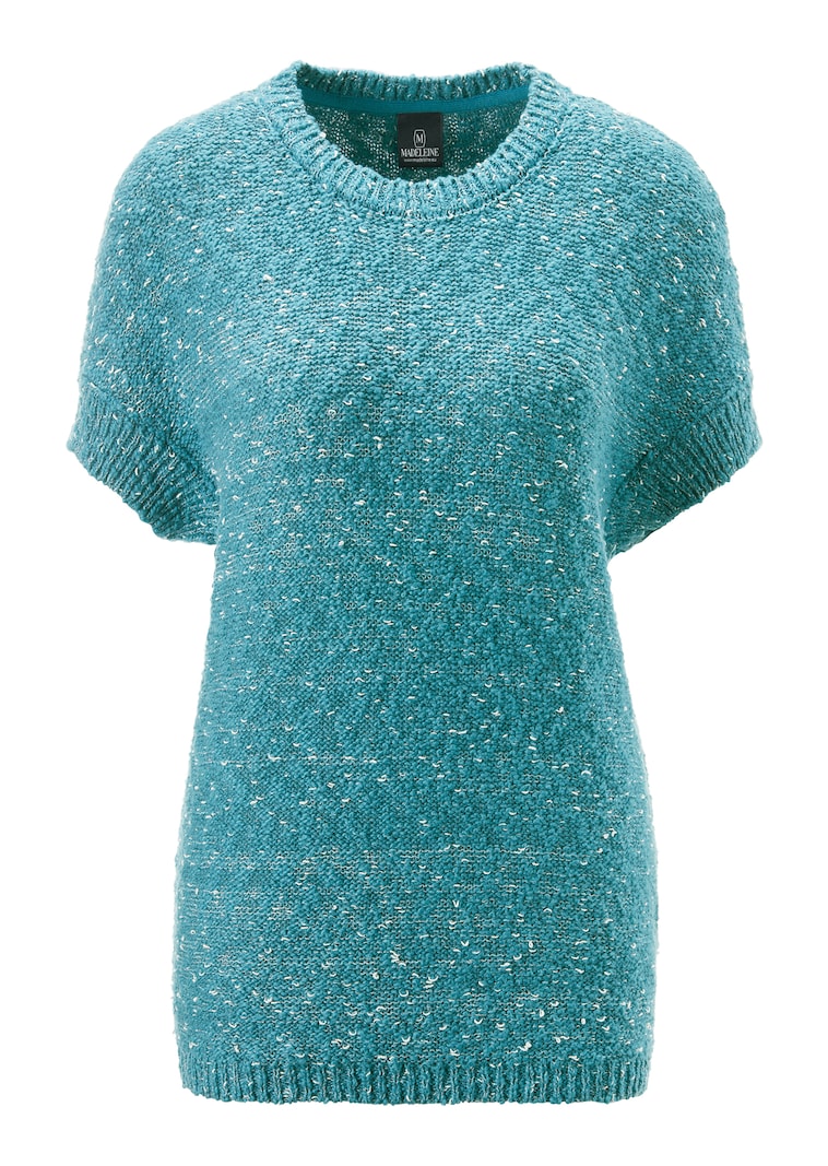 Kurzarm-Pullover im Bicolor-Look