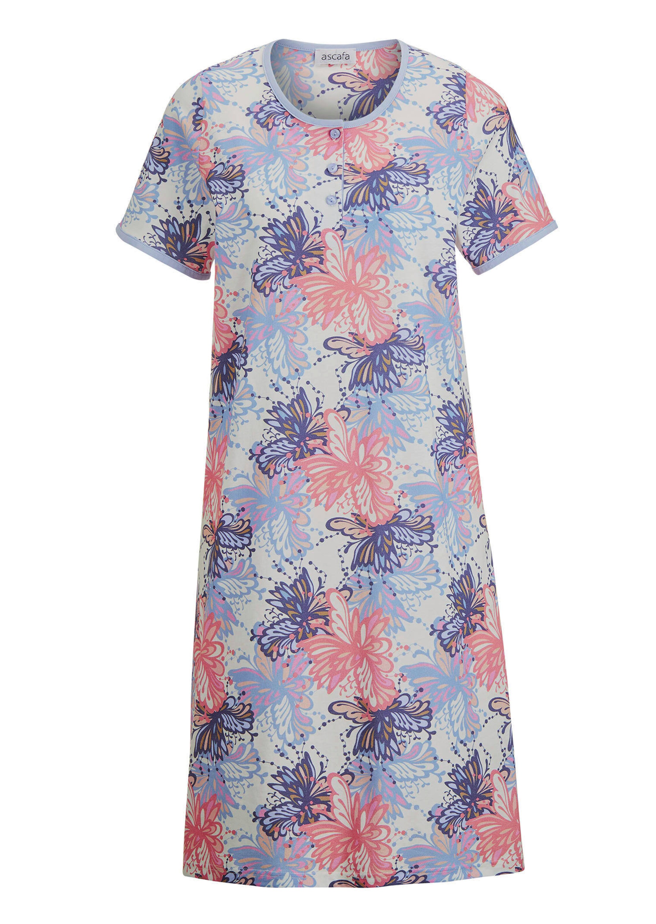 Chemise de nuit en coton à manches courtes