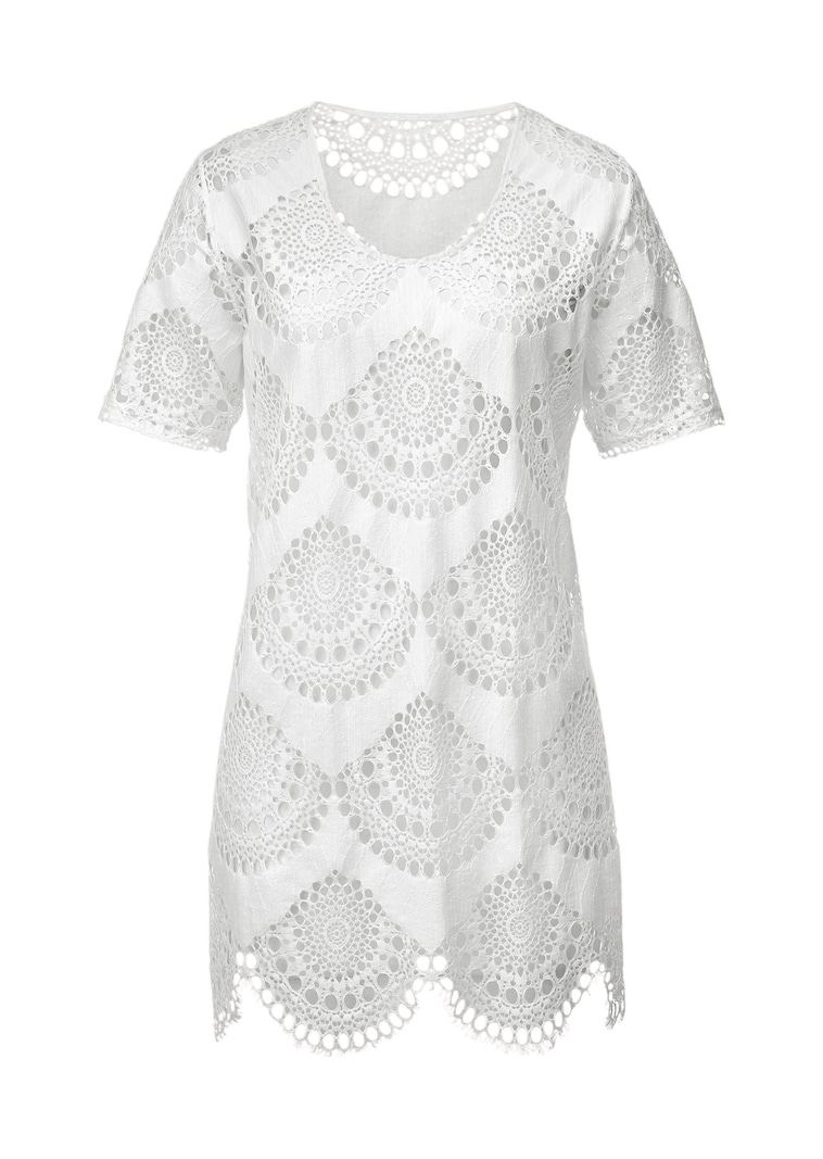 Tunikakleid mit Lochstickerei