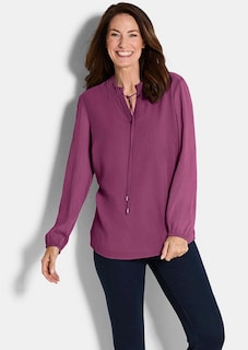 Chemisier en mousseline avec encolure féminine thumbnail 7