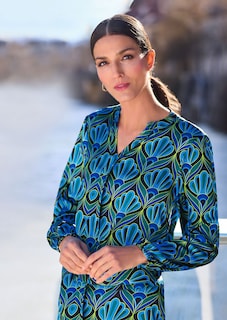 Bluse mit Retro-Print thumbnail 6