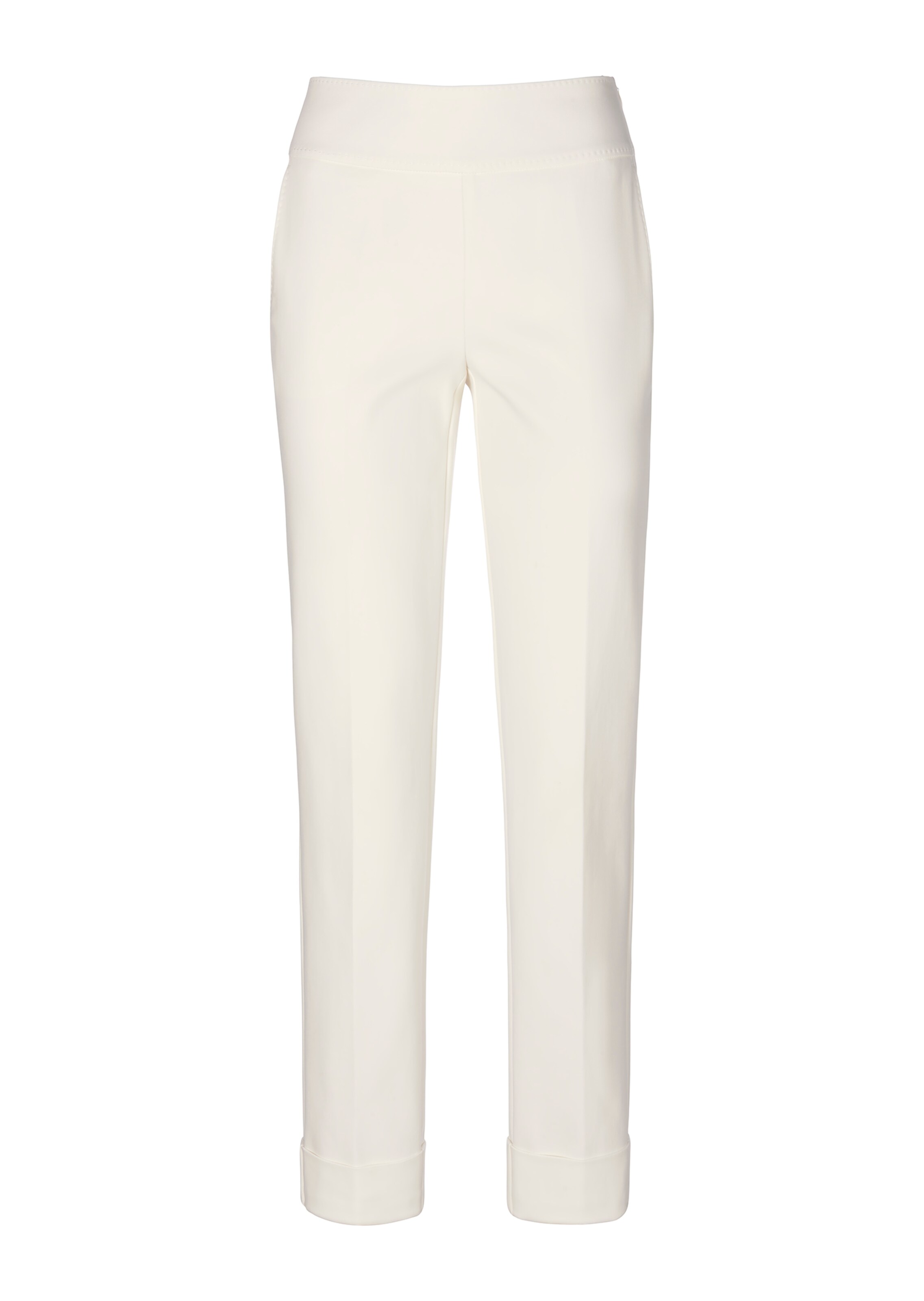 Pleated trousers with turn-ups