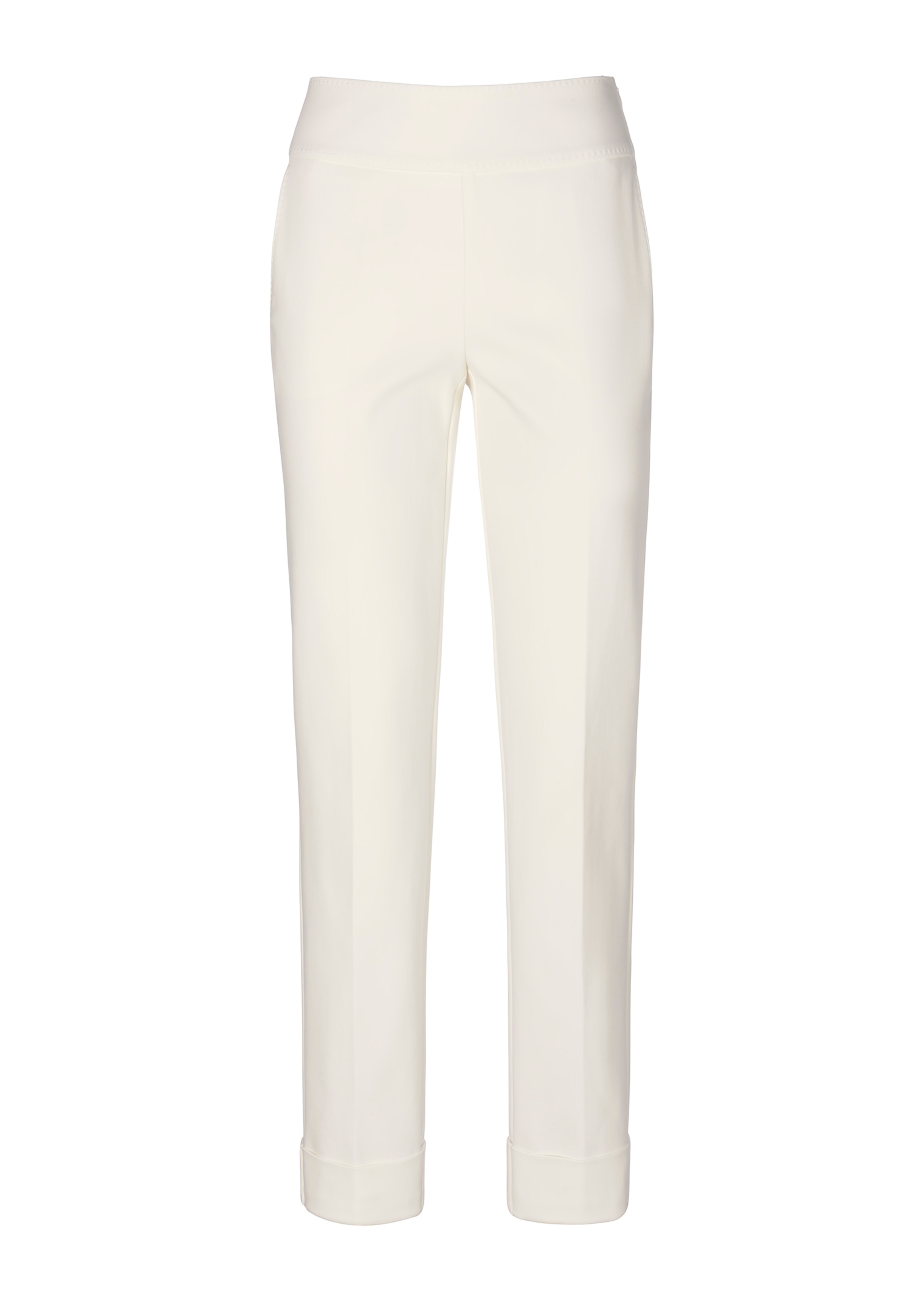 Pleated trousers with turn-ups