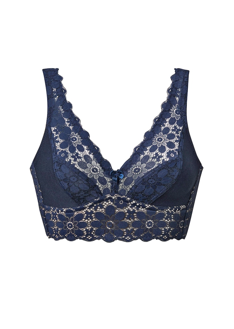 Bügelloser BH mit Baumwolle und Spitze