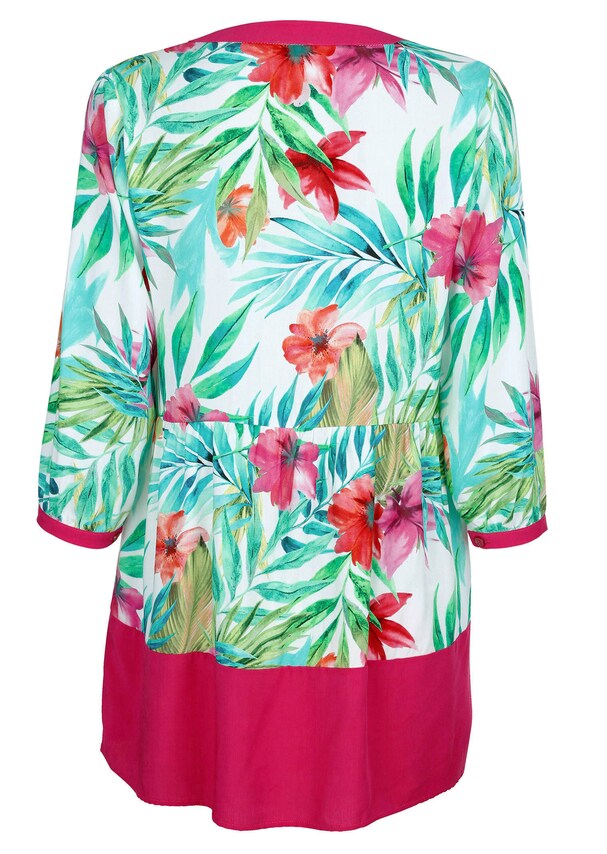 Tunika mit sommerlichem floralen Dessin 6