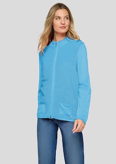 Veste en tricot avec zip double-sens et col montant thumbnail 7