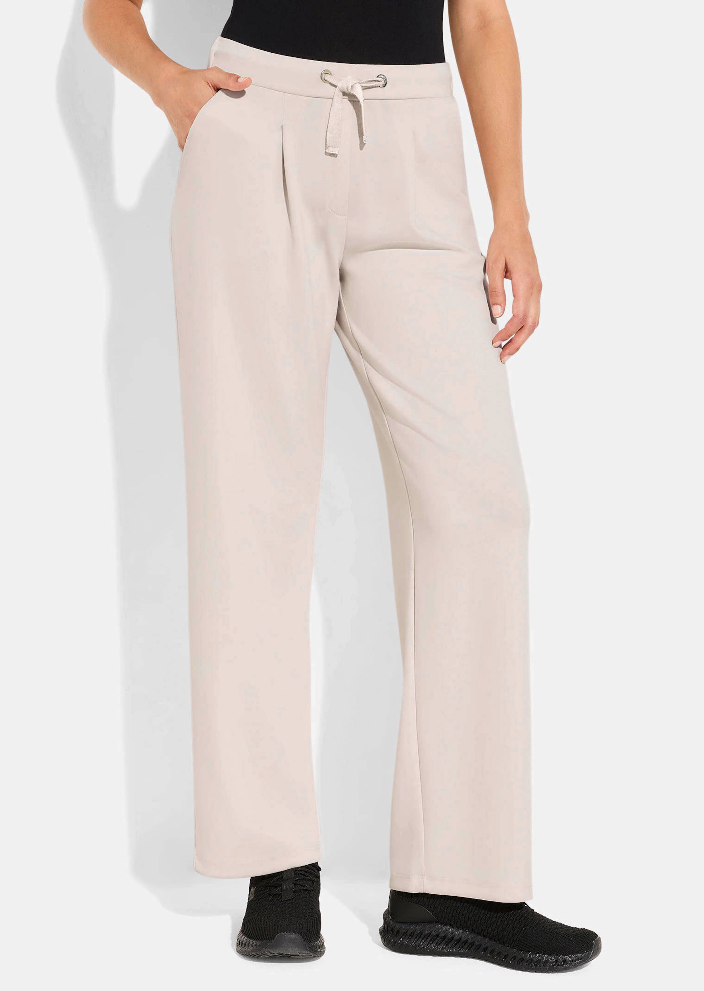 Freizeithose aus dichtem Viskose-Jersey