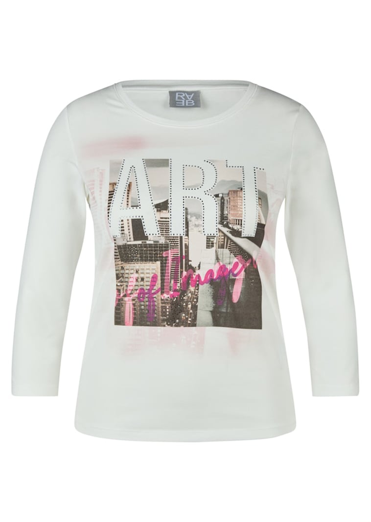 T-shirt en coton avec motif sur le devant