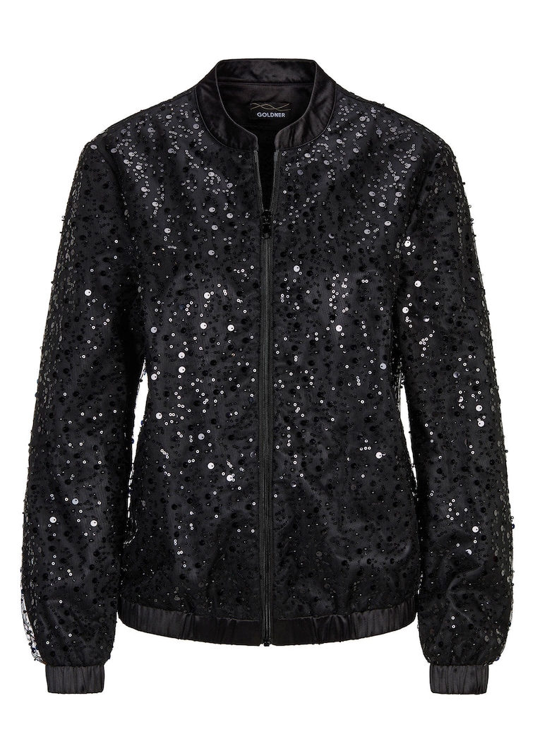 Eleganter Blouson mit Perlen und Pailletten
