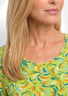 T-shirt en viscose avec un imprimé all-over frais thumbnail 5