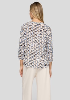 Tuniek van pure viscose met grafische print thumbnail 3