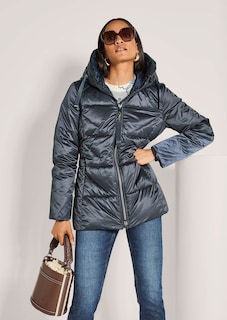 Wattierte Steppjacke mit Kapuze thumbnail 4