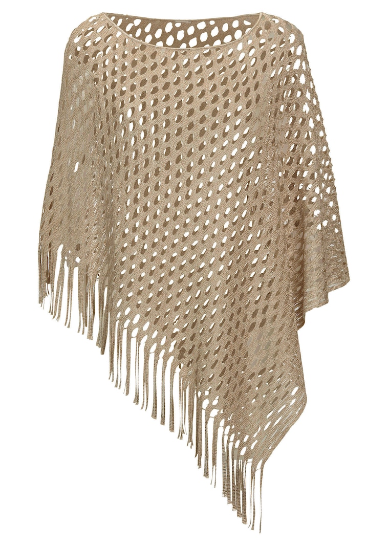 Poncho in Häkel-Optik